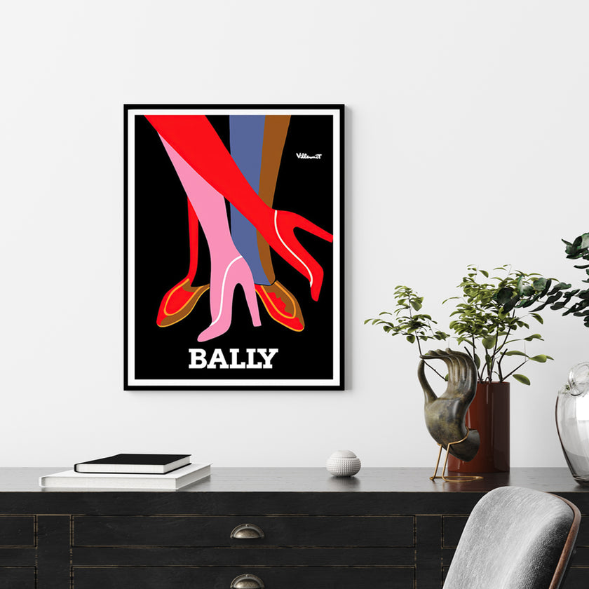 Wall Art - Bally shoes by Bernard Villemot - Canvas Prints-Poster Prints