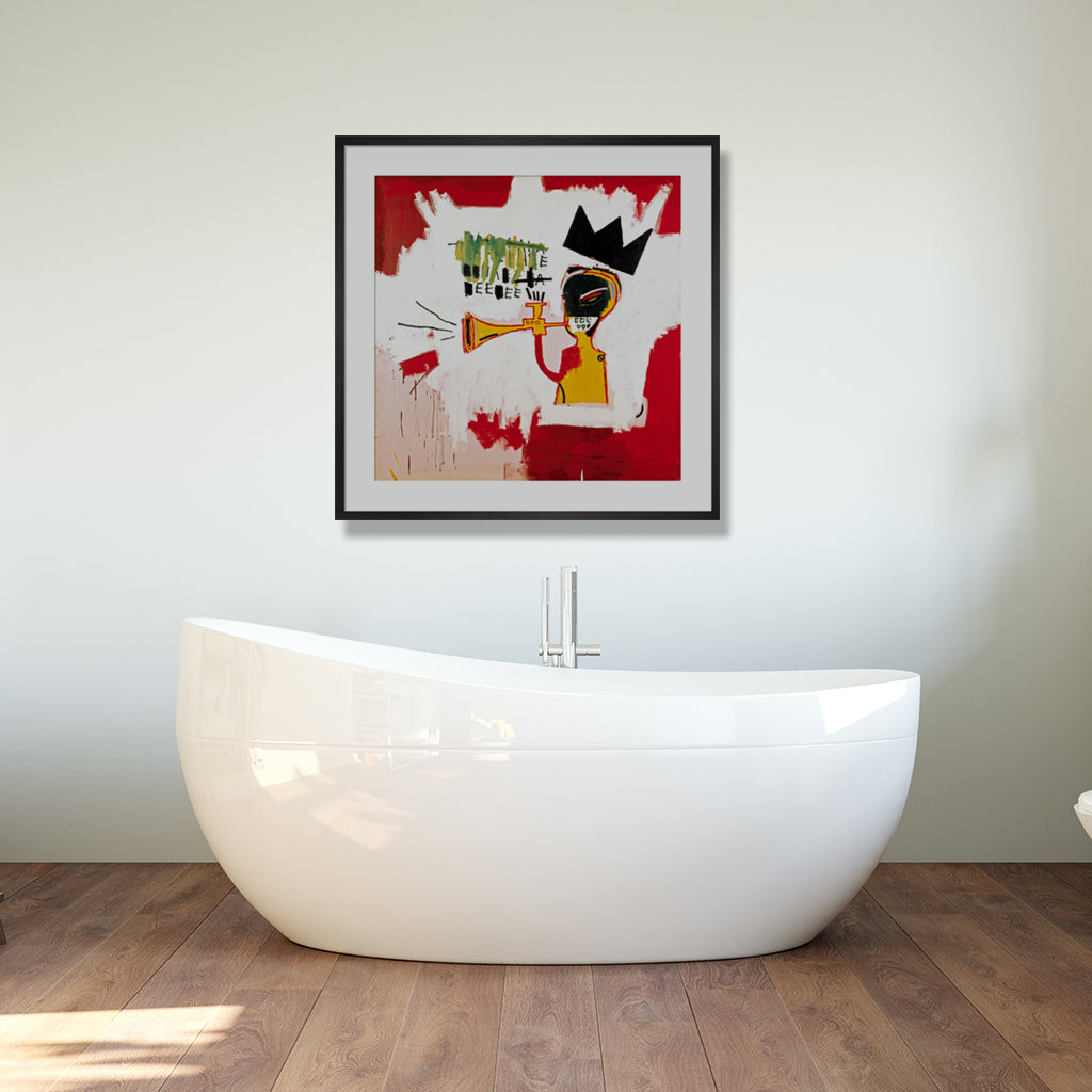 Wall Art - Trumpet, 1984 By Basquiat - Canvas Prints-Poster Prints