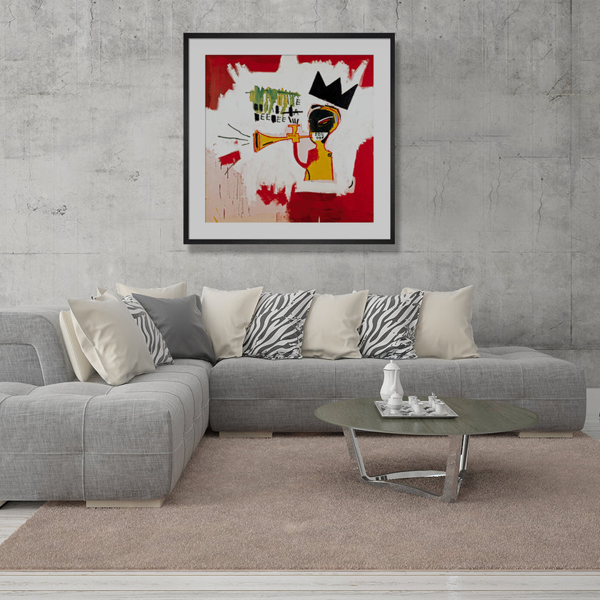 Wall Art - Trumpet, 1984 By Basquiat - Canvas Prints-Poster Prints