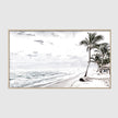 Landscape art prints -WATEGOS BEACH AND COCONUT TREES PHOTO ART PRINTS (white series)- Poster Prints -Canvas Prints