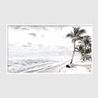 Landscape art prints -WATEGOS BEACH AND COCONUT TREES PHOTO ART PRINTS (white series)- Poster Prints -Canvas Prints