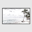 Landscape art prints -WATEGOS BEACH AND COCONUT TREES PHOTO ART PRINTS (white series)- Poster Prints -Canvas Prints