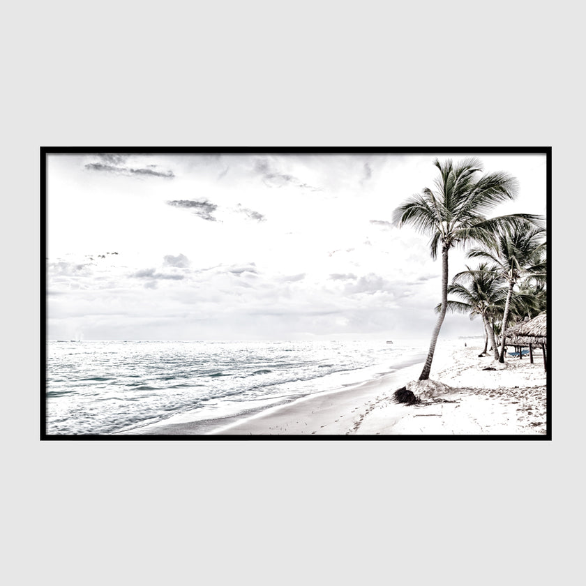 Landscape art prints -WATEGOS BEACH AND COCONUT TREES PHOTO ART PRINTS (white series)- Poster Prints -Canvas Prints