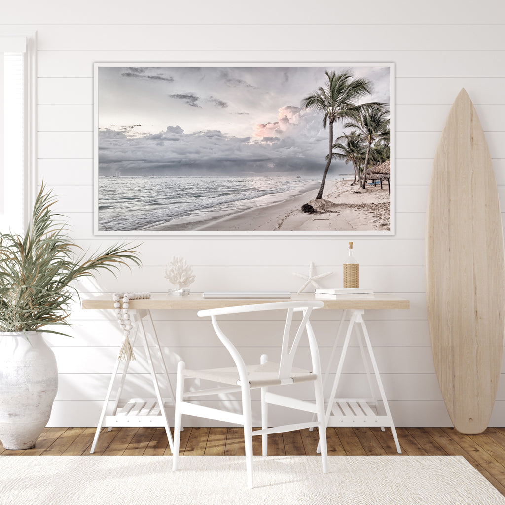 Landscape art prints -WATEGOS BEACH AND COCONUT TREES PHOTO ART PRINTS- Poster Prints -Canvas Prints