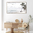 Landscape art prints -WATEGOS BEACH AND COCONUT TREES PHOTO ART PRINTS (white series)- Poster Prints -Canvas Prints