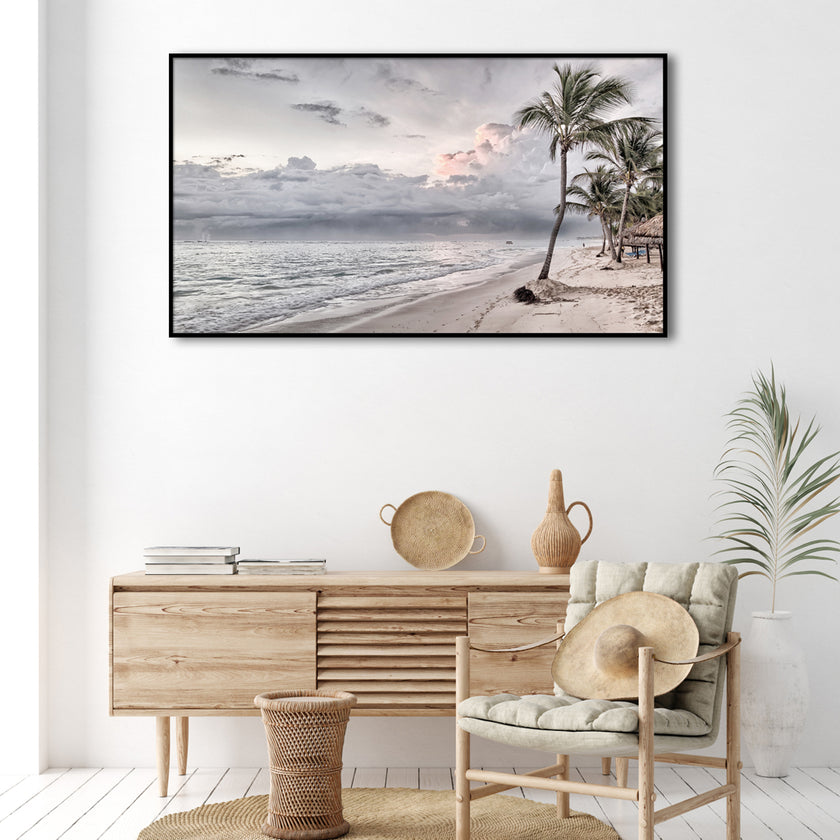 Landscape art prints -WATEGOS BEACH AND COCONUT TREES PHOTO ART PRINTS- Poster Prints -Canvas Prints
