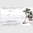Landscape art prints -WATEGOS BEACH AND COCONUT TREES PHOTO ART PRINTS (white series)- Poster Prints -Canvas Prints