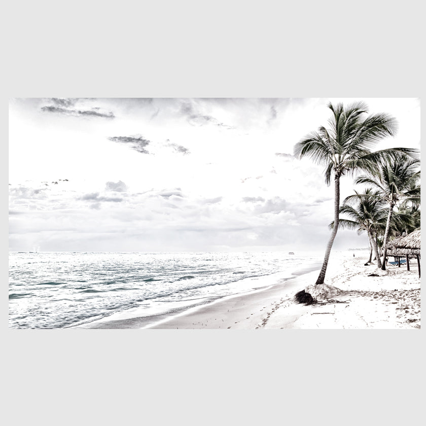Landscape art prints -WATEGOS BEACH AND COCONUT TREES PHOTO ART PRINTS (white series)- Poster Prints -Canvas Prints