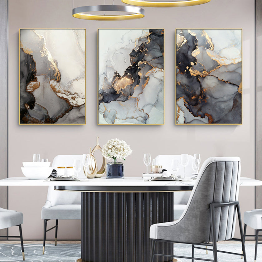 Wall Art - Black Splash ( 3 sets )- Poster Prints -Canvas Prints