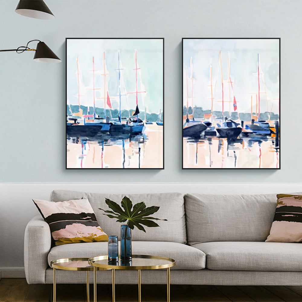 Wall art - Boat club 2 sets (2 sets)- Canvas Prints- Poster Prints