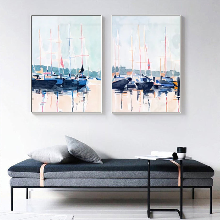Wall art - Boat club 2 sets (2 sets)- Canvas Prints- Poster Prints
