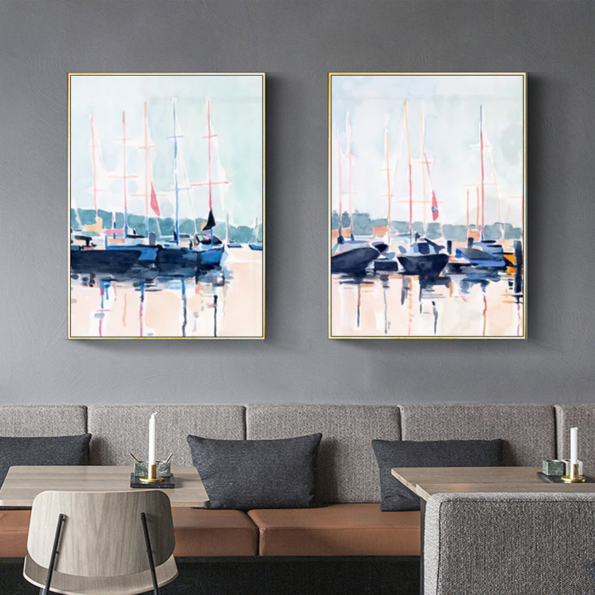 Wall art - Boat club 2 sets (2 sets)- Canvas Prints- Poster Prints
