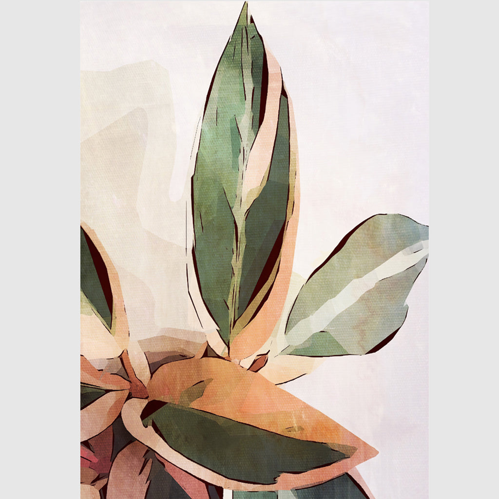 Wall Art - Botanical Leaves Watercolor Style 3 sets - Poster Prints -Canvas Prints