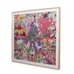 Scarf 90 frame | Scarf Frame in Black | Scarf Frame | Frame for Scarf | Vintage Scarf | Silk Scarf Frame | Framed Wall Art, scarf gold frame