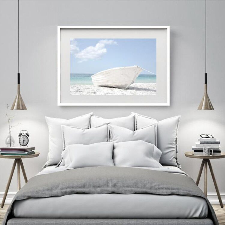Wall Art - Coastal Boat - Canvas Print - Poster Print
