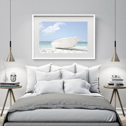 Wall Art - Coastal Boat - Canvas Print - Poster Print