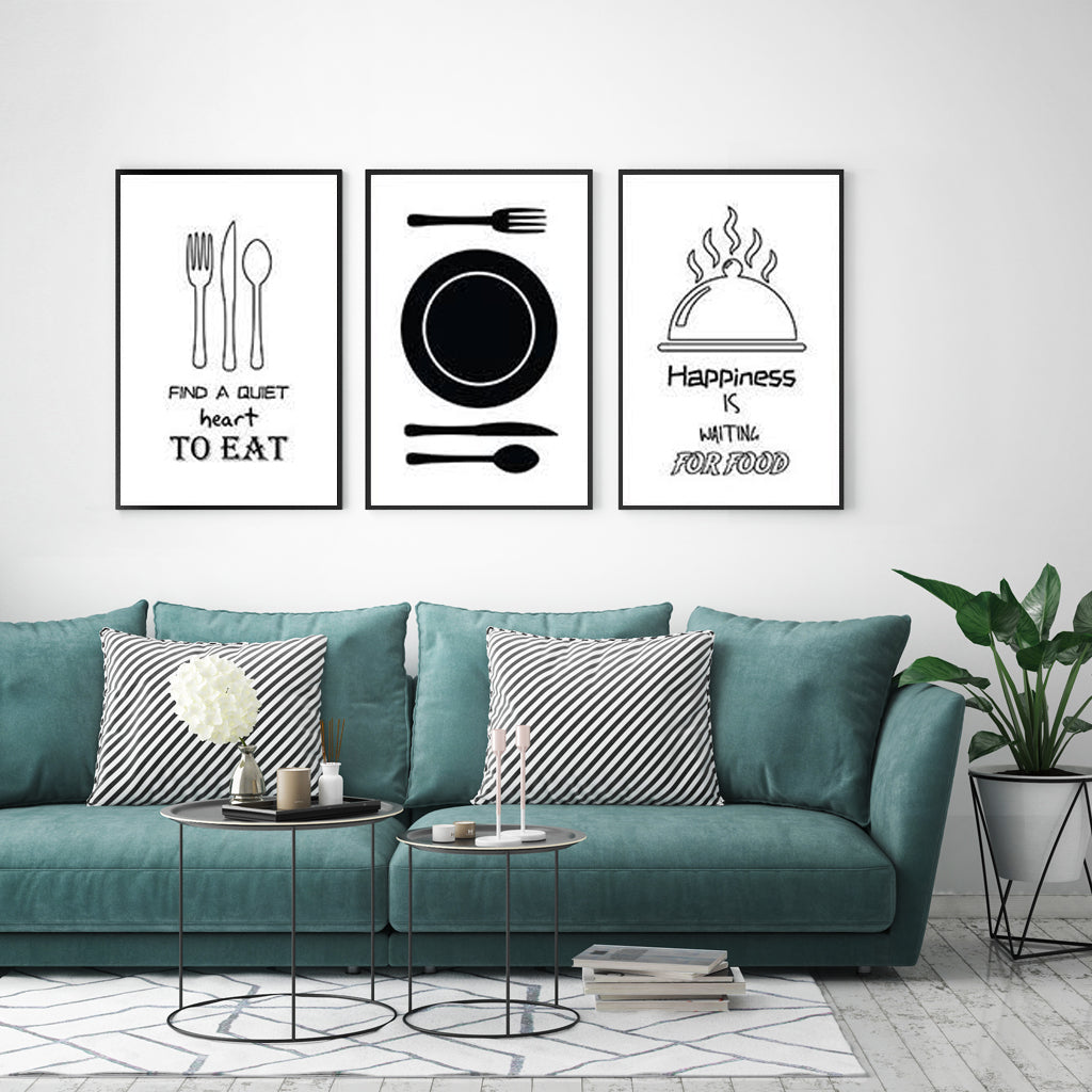 Wall Art  - Dining Wall Art 3 Sets - Poster Prints -Canvas Prints
