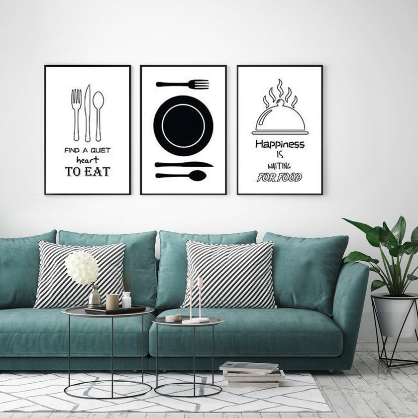 Wall Art  - Dining Wall Art 3 Sets - Poster Prints -Canvas Prints