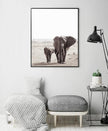 Wall Art - African Elephants - Canvas Print - Poster Print