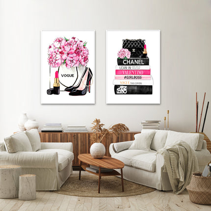 Wall art - Fashion Book (2 sets)- Canvas Prints- Poster Prints