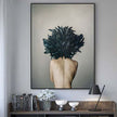 Wall art - Girl with dark feather - Canvas Prints - Poster Prints