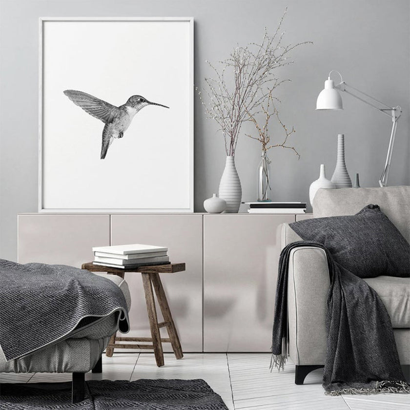 Wall art - Black white bird - Canvas Prints - Poster Prints