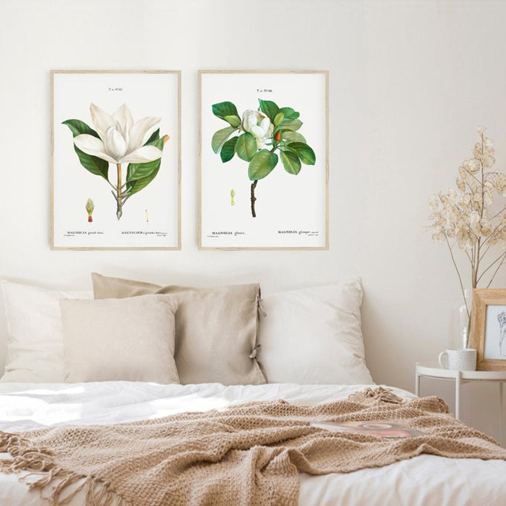 Wall art - Magnolia Grandi Flora 2 sets- Canvas Prints- Poster Prints