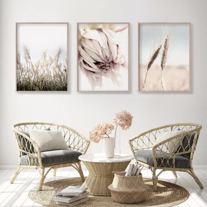 Botanical Art prints - Teen Girl Room Decor(3 sets) - Poster Prints -Canvas Prints