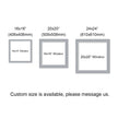 Pre-Cut Square Matboards, Frame Matboard with Window, White, Grey, Black, 16 inches, 20 inches, 24 inches,  Custom Size Available