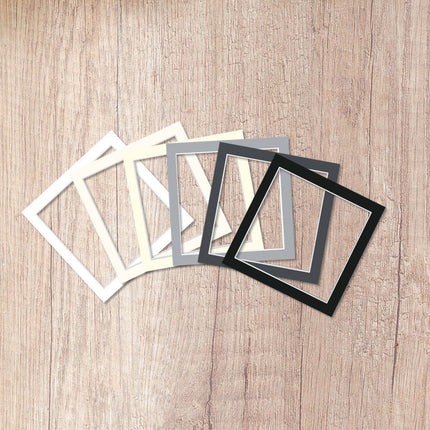 Pre-Cut Square Matboards, Frame Matboard with Window, White, Grey, Black, 16 inches, 20 inches, 24 inches,  Custom Size Available