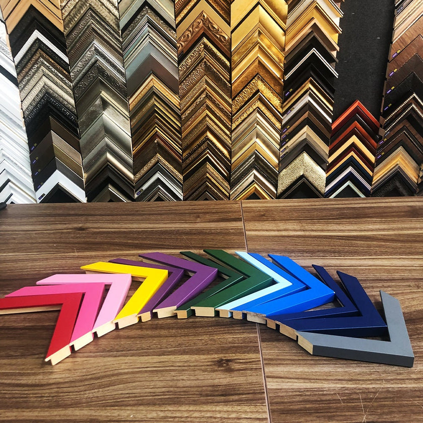 Handmade Photo Frame, Colorful Wall Art Frame, Custom Size Timber Frame, Ready to Hang
