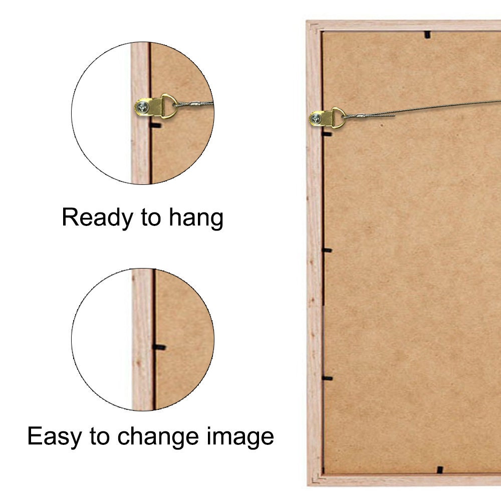 Handmade Photo Frame, Colorful Wall Art Frame, Custom Size Timber Frame, Ready to Hang