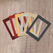 Pre-Cut Matboards, Frame Matboard with Window, Red, Yellow, Green, Blue, Khaki, A1, A2, A3, A4, Custom Size Available