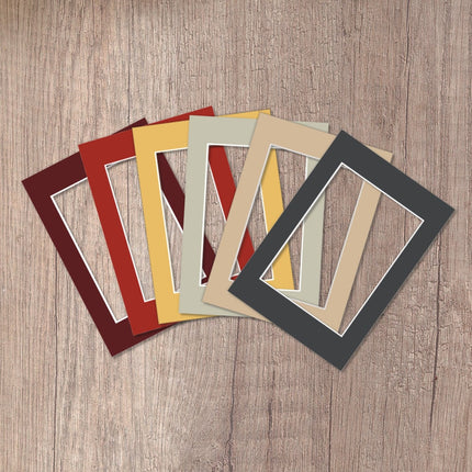 Pre-Cut Matboards, Frame Matboard with Window, Red, Yellow, Green, Blue, Khaki, A1, A2, A3, A4, Custom Size Available