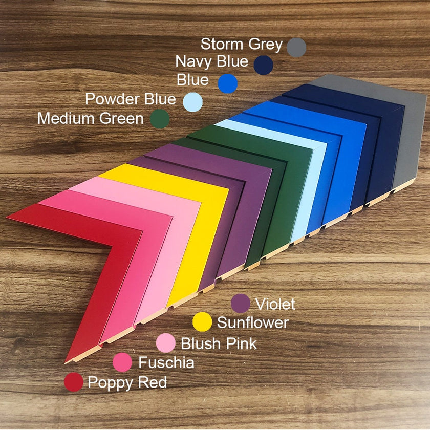 Handmade Photo Frame, Colorful Wall Art Frame, Custom Size Timber Frame, Ready to Hang