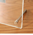 Clear Acrylic Visiable Photo Frame, A3 A4 A5 A6 Picture Frame, Artwork Award Display,Advertising Sign with Aluminum Stand leg Personalized