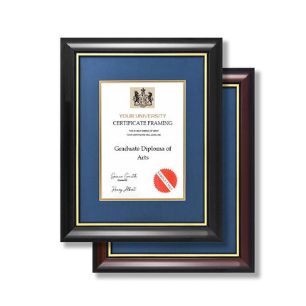 Handmade Certificate Framing with Double Mat, Customized Timber Certificate, A4 Window, Ready to Hang,university frame customer sized gifts