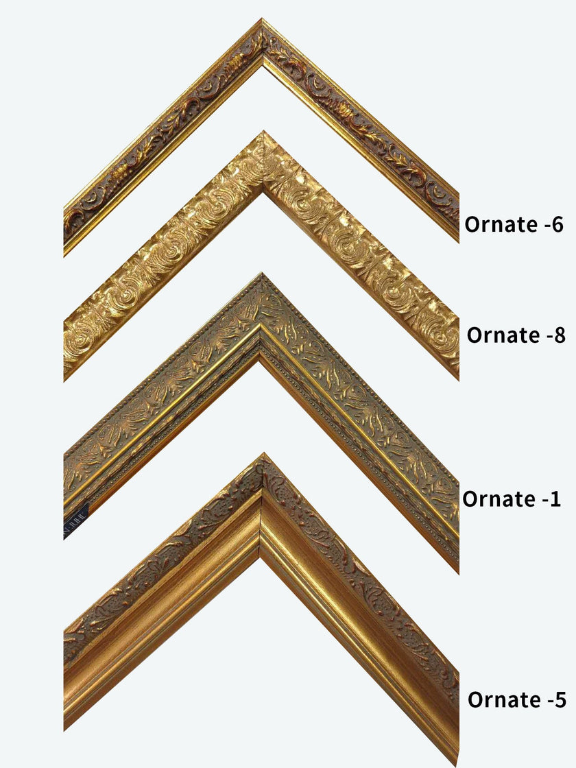 Gold Wooden Frame Timber Wood Picture Handmade Frames for Photo and Art -  A3 A2, 8x10