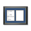 Handmade Certificate Framing with Double Mat, Customized Timber Certificate, Two A4 Windows, Ready to Hang