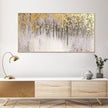 Large size Abstract Gold Foil Oil Painting On Canvas, Original Gold Leaf Painting, Rolled Custom Painting, Modern Living Room Decor