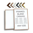 Custom Blank Floating Frame, Stretched Blank Canvas with Frames, Solid Wood Frames for Canvas Art, Personalized Size, Ready to Hang