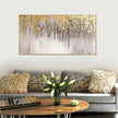 Large size Abstract Gold Foil Oil Painting On Canvas, Original Gold Leaf Painting, Rolled Custom Painting, Modern Living Room Decor