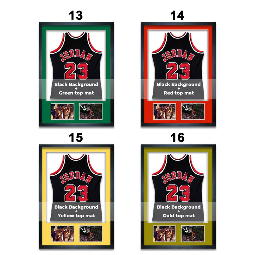 Custom Jersey Frame with Two Picture Windows, Handmade Jersey Display Case, Covered With Glass, Ready to Hang, 70cm x 100cm