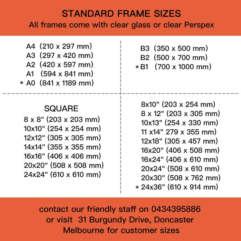 Gold Wooden Frame Timber Wood Picture Handmade Frames for Photo and Art -  A3 A2, 8x10