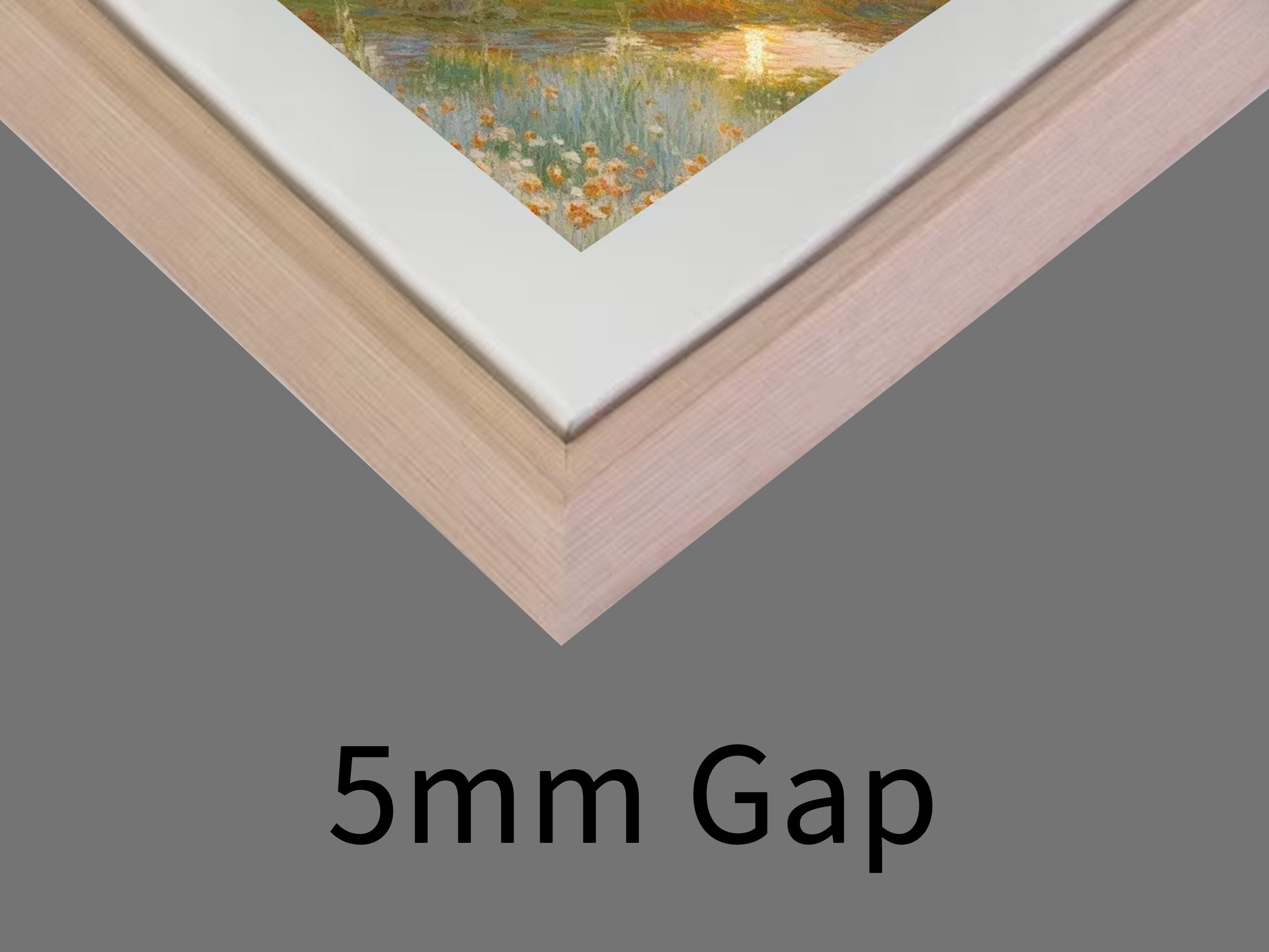 Custom Empty Floating Frame,Solid Wood Frames for Canvas Art, Personalized Size Box Frames, Ready to Hang,customer sized L shape