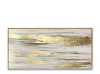 Hand painting Large Abstract Golden clouds golden sky Oil Painting on Canvas, Original Gold Foil Texture Acrylic Painting Modern Rolled art