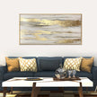 Hand painting Large Abstract Golden clouds golden sky Oil Painting on Canvas, Original Gold Foil Texture Acrylic Painting Modern Rolled art