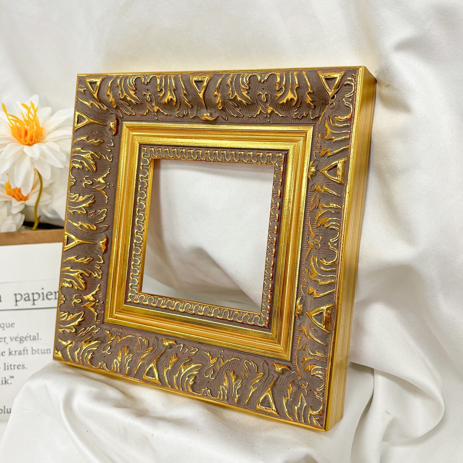 Gold Wooden Frame Timber Wood Picture Handmade Frames for Photo and Art -  A3 A2, 8x10