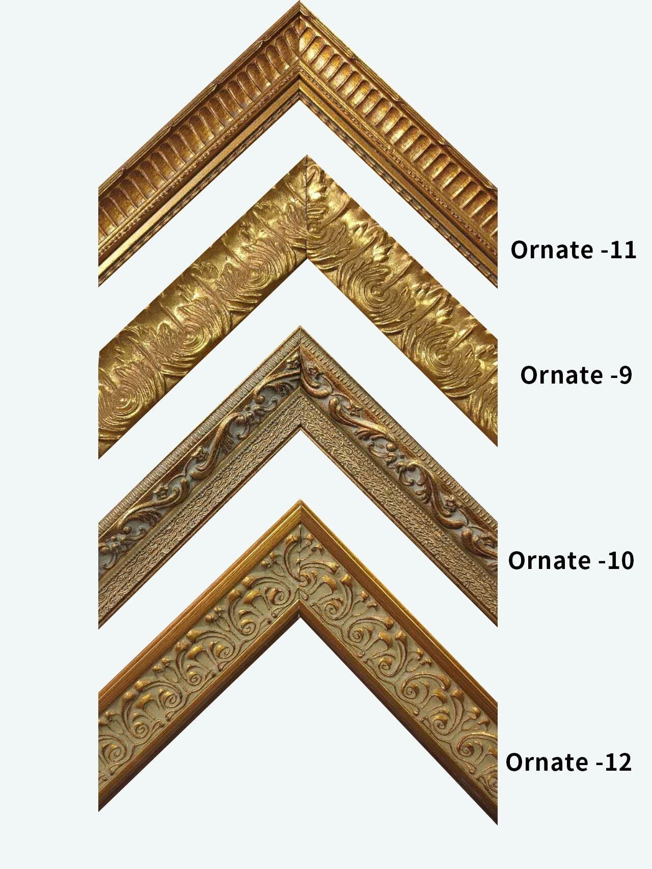Gold Wooden Frame Timber Wood Picture Handmade Frames for Photo and Art -  A3 A2, 8x10