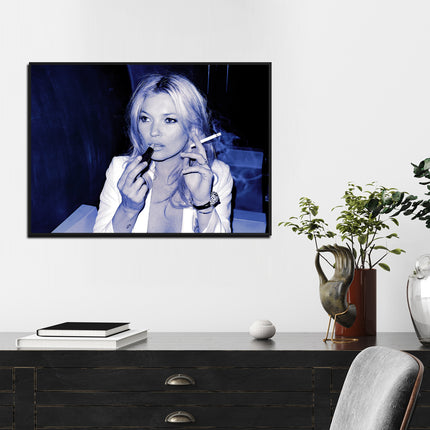 Wall Art - Kate Moss Smoking II - Canvas Prints-Poster Prints